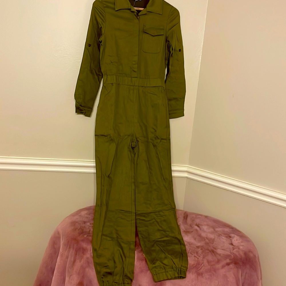 Small army green romper